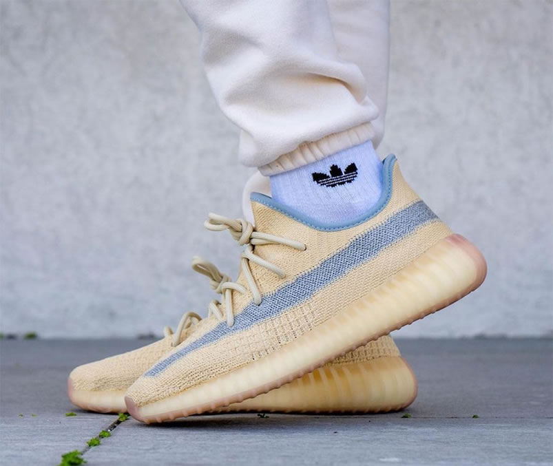 Adidas Yeezy Boost 350 V2 Linen 2020 Reflective On Feet Release Date Fy5158 (2) - newkick.vip