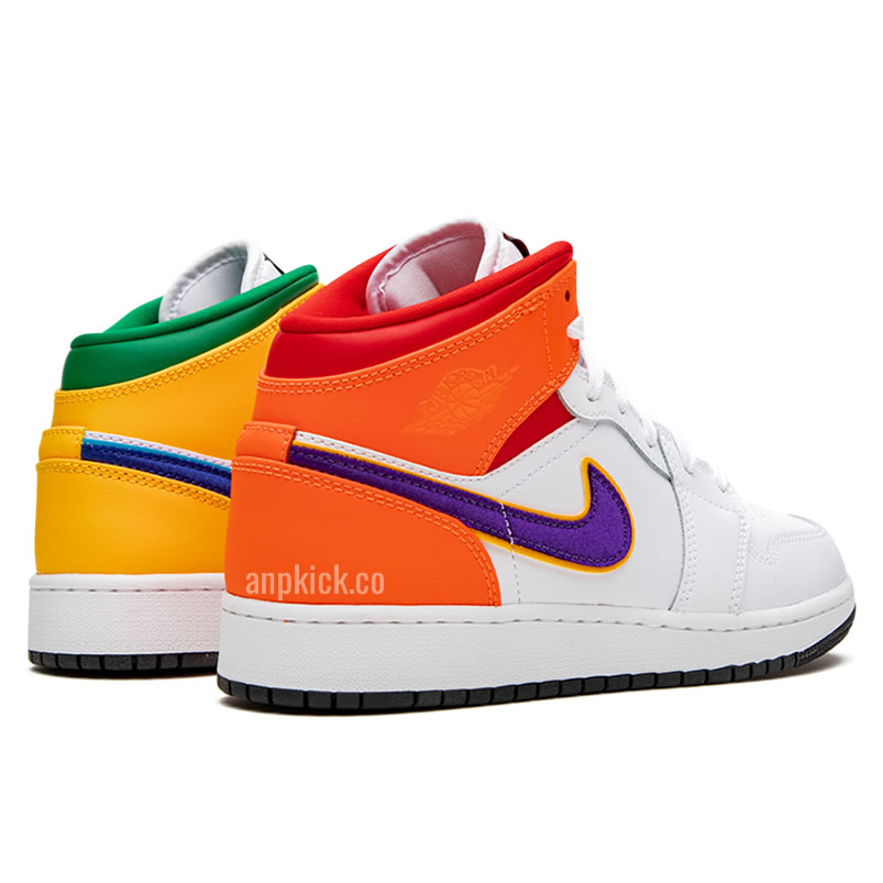 Air Jordan 1 Mid Gs Three Peat White Court Purple 554725 128 New Release Date (4) - newkick.vip