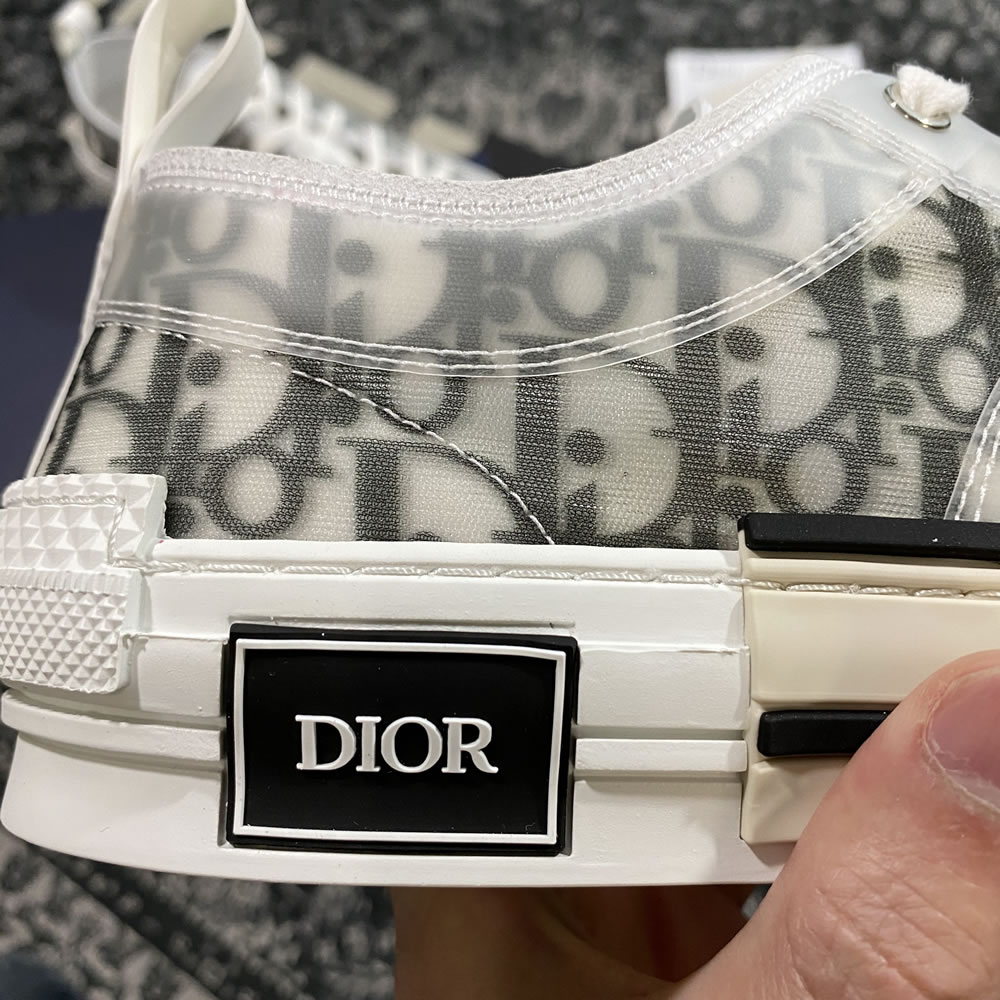 B23 Dior Oblique Shoes White Black Low (11) - newkick.vip