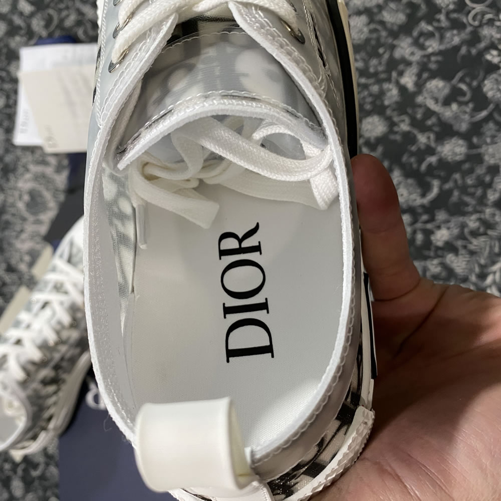 B23 Dior Oblique Shoes White Black Low (12) - newkick.vip