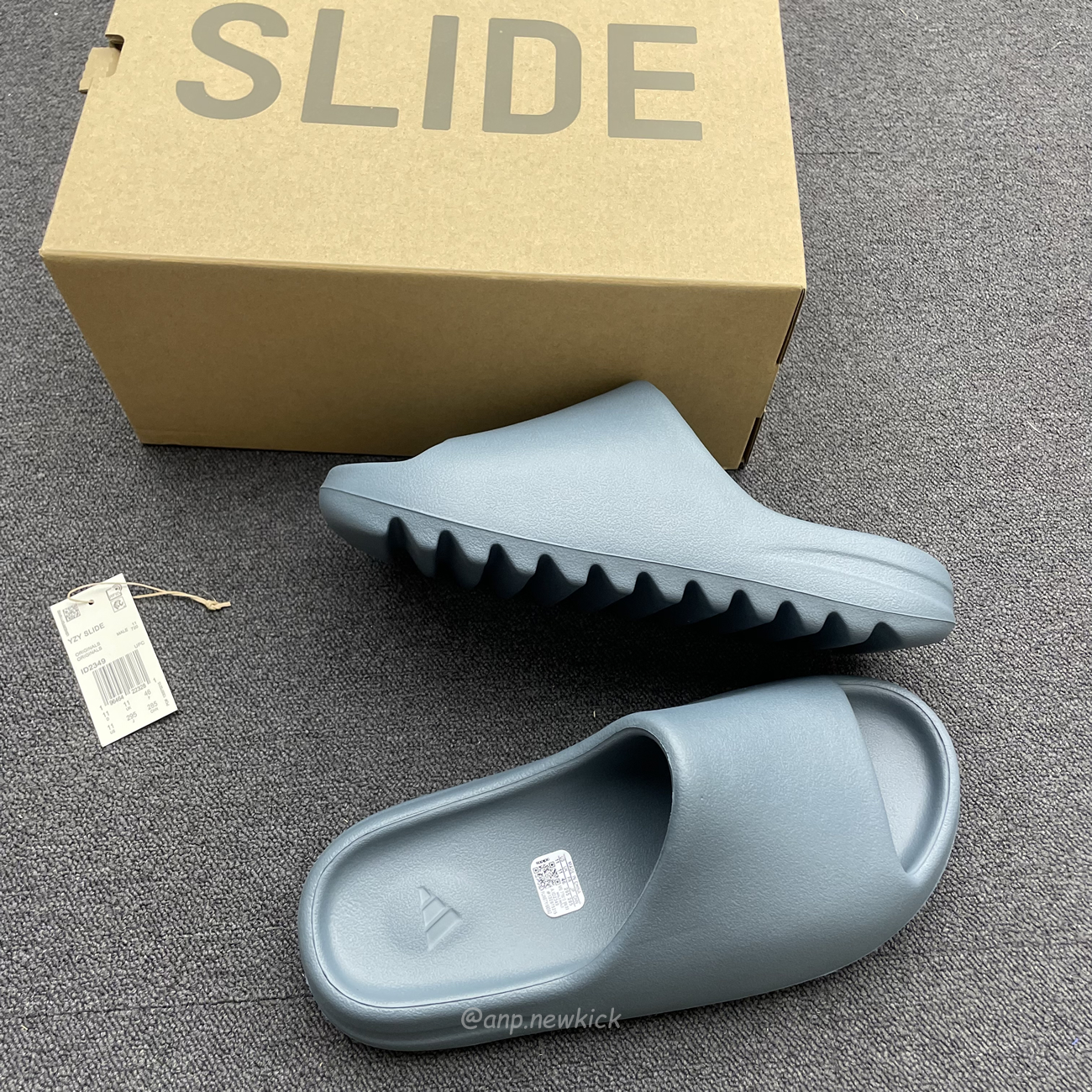 Adidas Yeezy Slide Slate Marine Id2349 (3) - newkick.vip