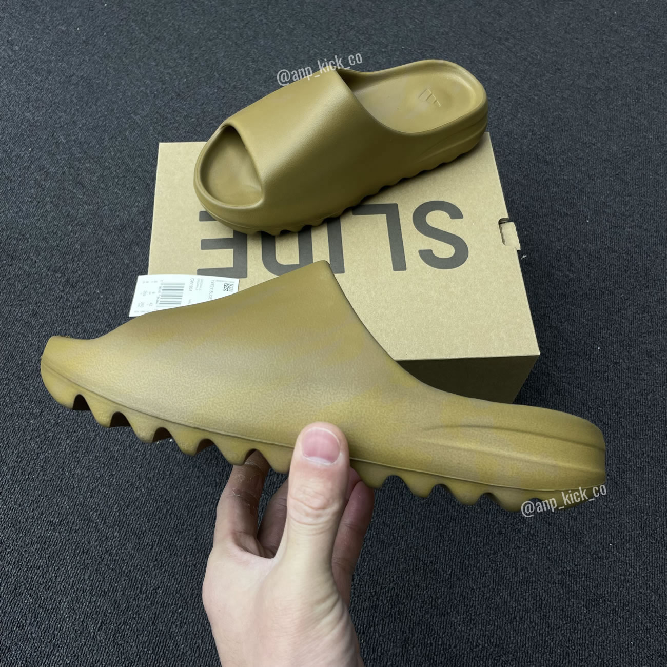 Adidas Yeezy Slider Ochre Anpkick Gw1931 (2) - newkick.vip