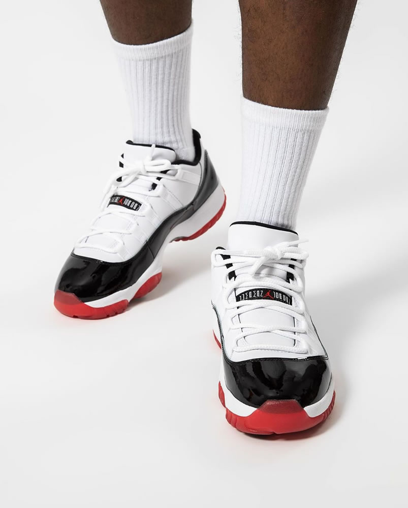 Air Jordan 11 Low Concord 2020 White Bred On Feet Release Date Av2187 160 (4) - newkick.vip