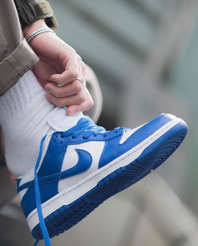 Nike Sb Dunk Low Sp Kentucky Varsity Royal Blue Cu1726 100 On Feet (4) - newkick.vip