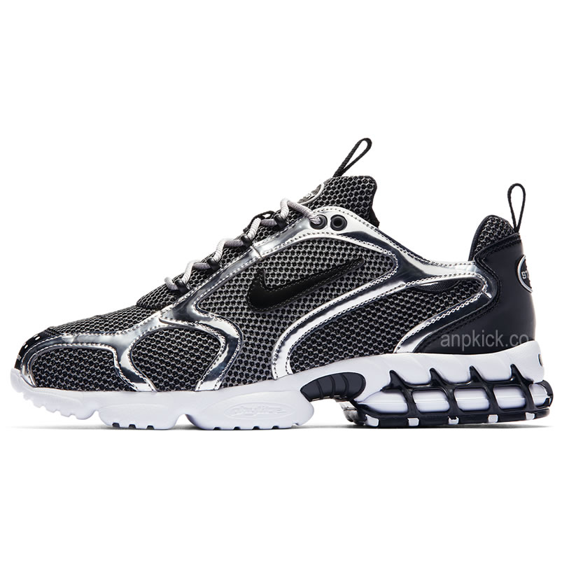 Stussy Nike Air Zoom Spiridon Caged 2 Black Pure Platium Cu1854 001 Release Date (1) - newkick.vip