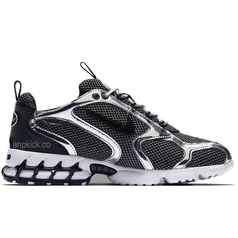 Stussy Nike Air Zoom Spiridon Caged 2 Black Pure Platium Cu1854 001 Release Date (2) - newkick.vip