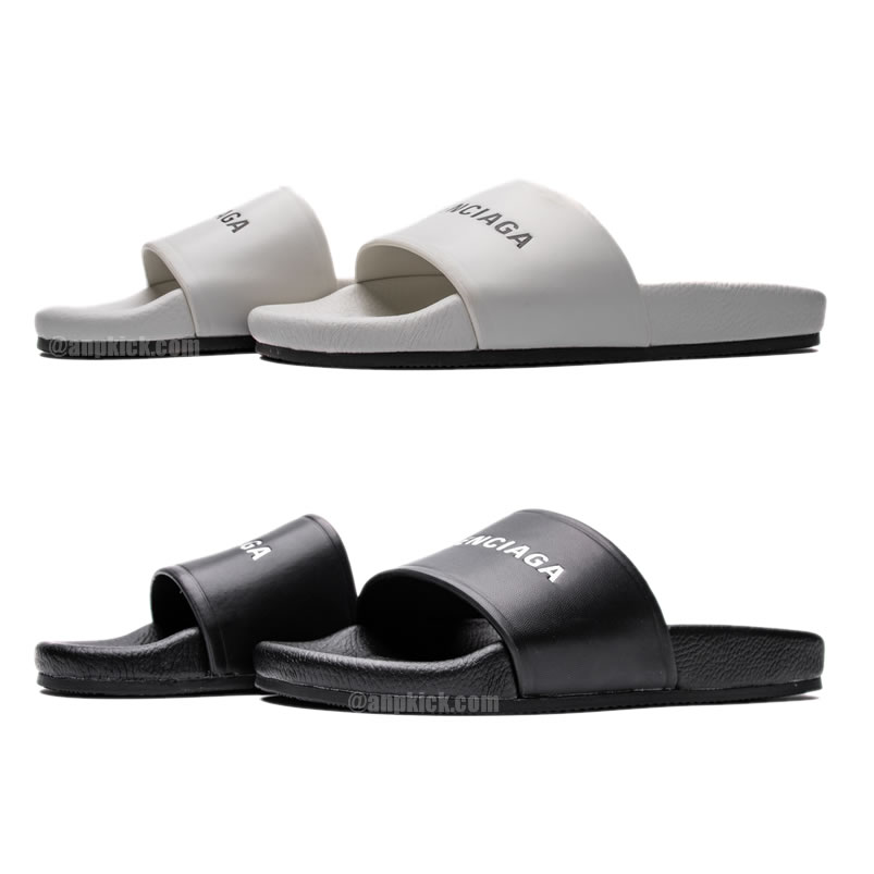 Balenciaga Slippers Dames For Men Women All Black White 506347 Wal00 9061 (0) - newkick.vip