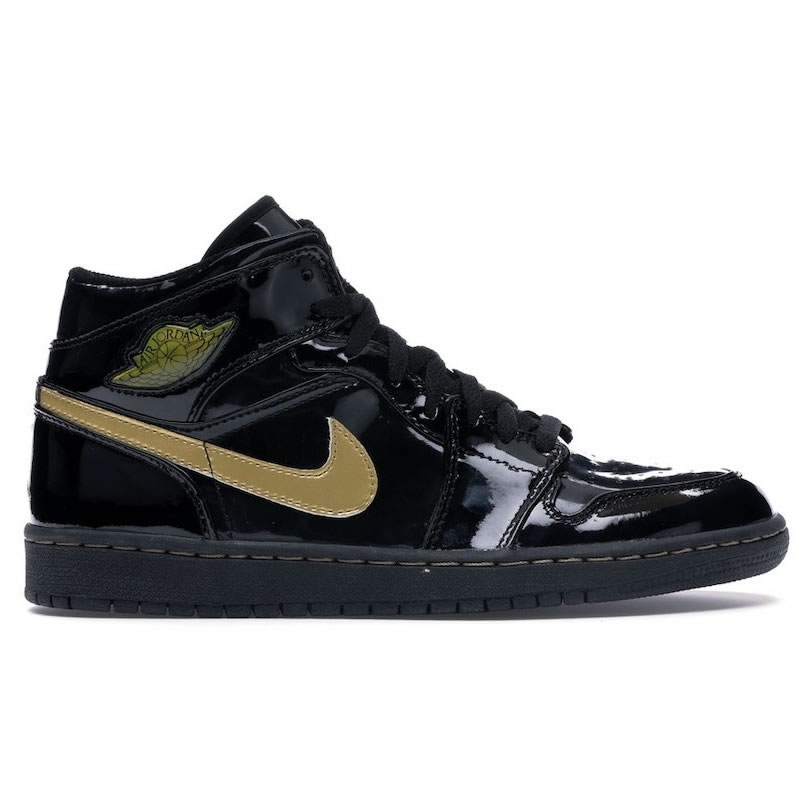 Air Jordan 1 High Og Black Gold Patent Leather New Release Date 555088 032 (8) - newkick.vip