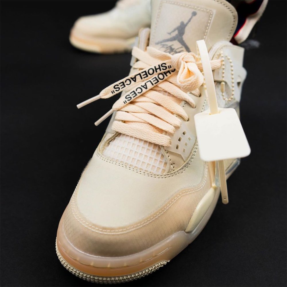 Off White Air Jordan 4 Sail Cv9388 100 Mens Wmns On Feet (4) - newkick.vip