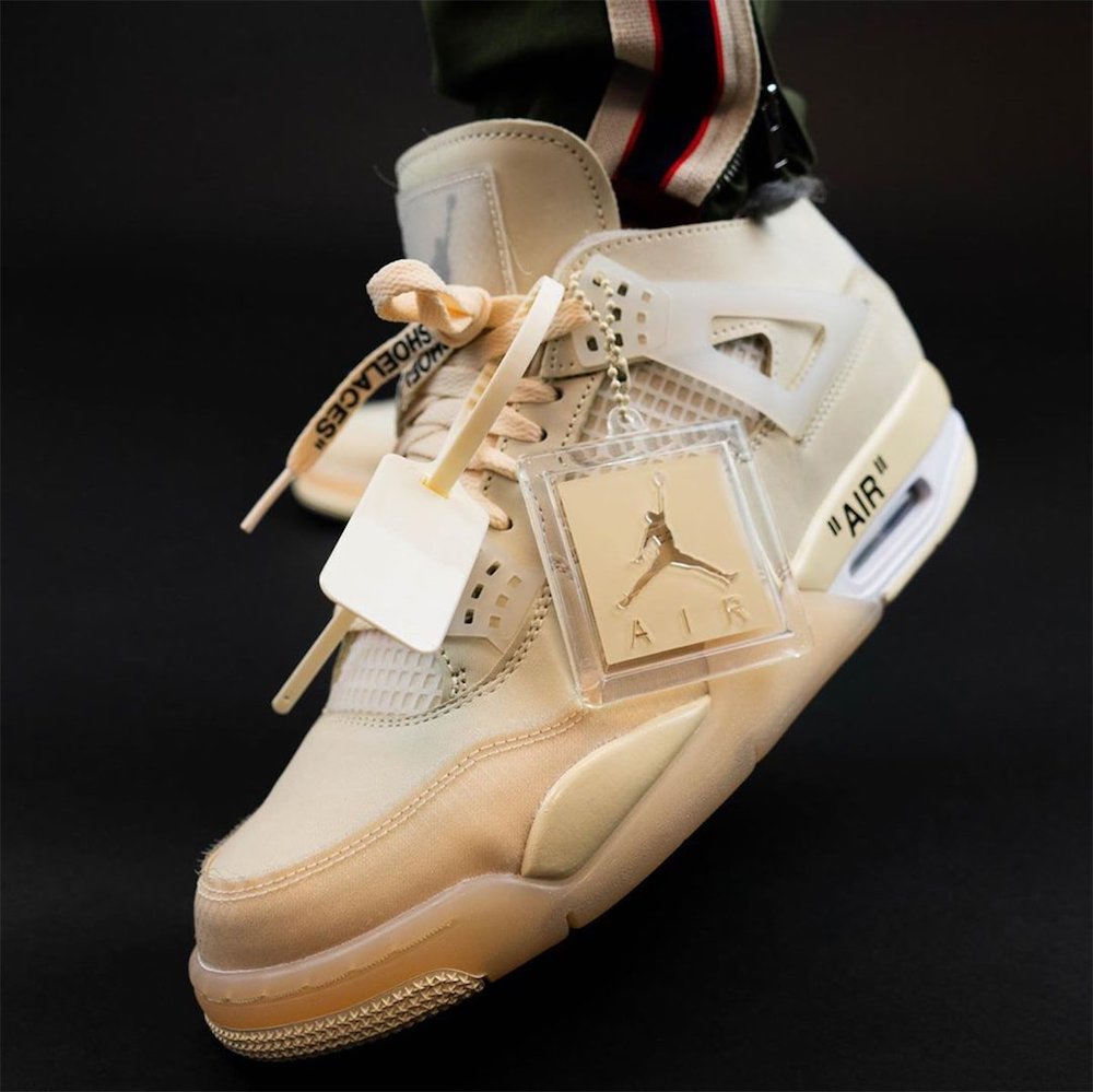 Off White Air Jordan 4 Sail Cv9388 100 Mens Wmns On Feet (6) - newkick.vip