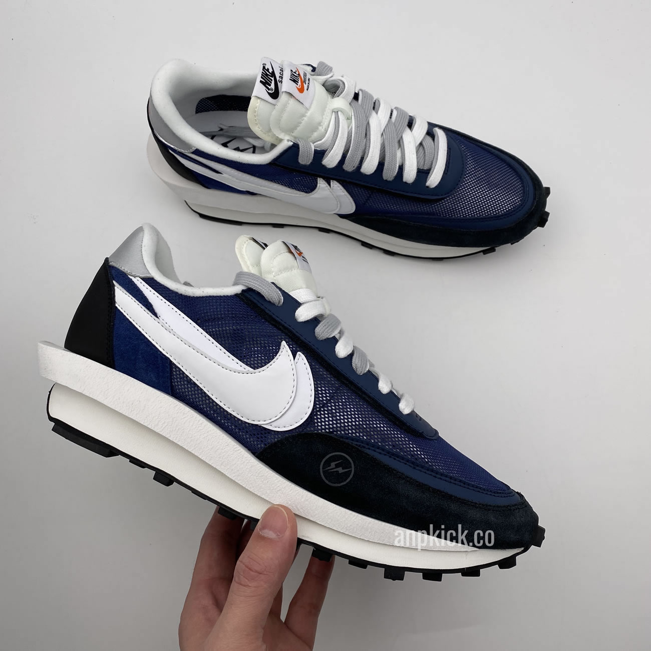 Sacai Fragment Design Nike Lvd Waffle Daybreak Grid Navy Blue Black Bv0073 008 (13) - newkick.vip