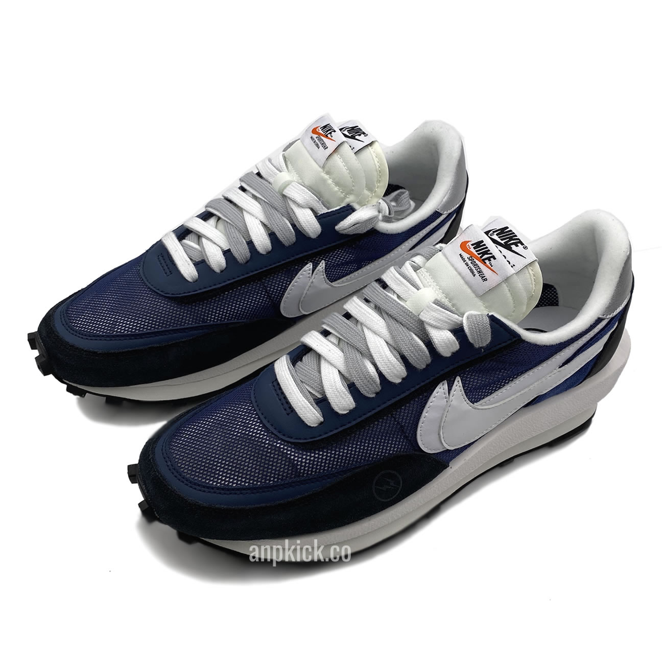 Sacai Fragment Design Nike Lvd Waffle Daybreak Grid Navy Blue Black Bv0073 008 (3) - newkick.vip