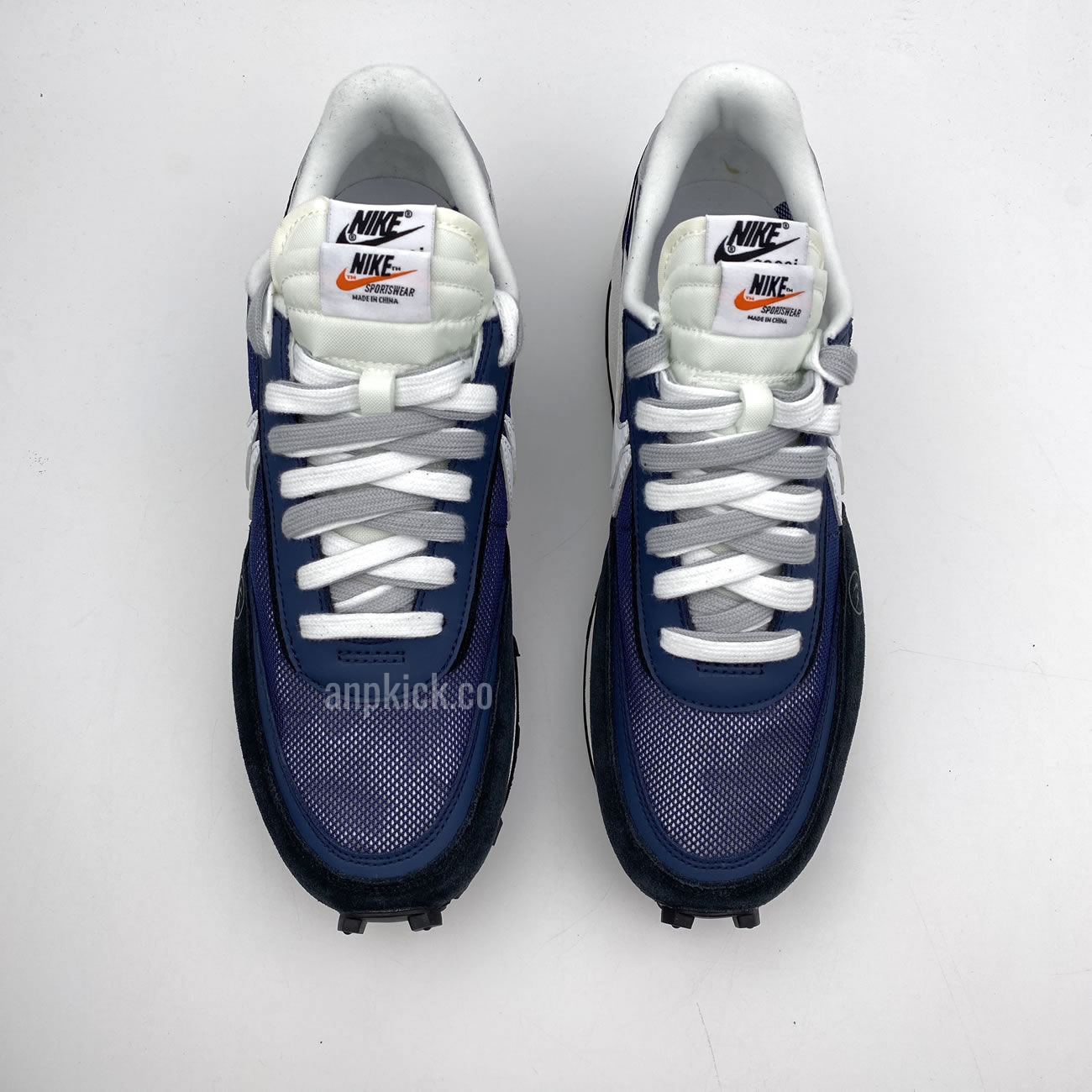 Sacai Fragment Design Nike Lvd Waffle Daybreak Grid Navy Blue Black Bv0073 008 (4) - newkick.vip