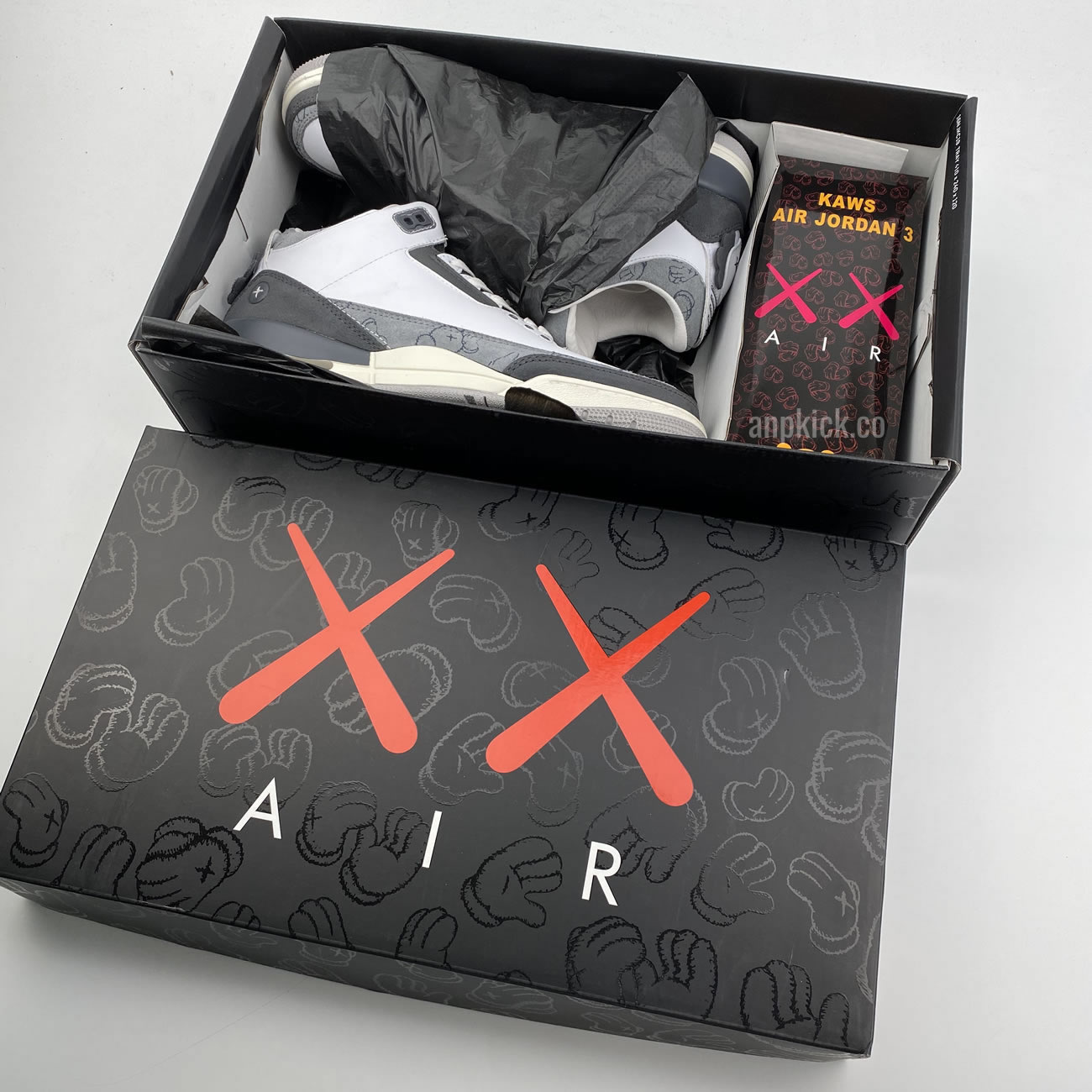 Kaws Air Jordan 3 Fresh Water White Light Grey New Release For Sale (11) - newkick.vip