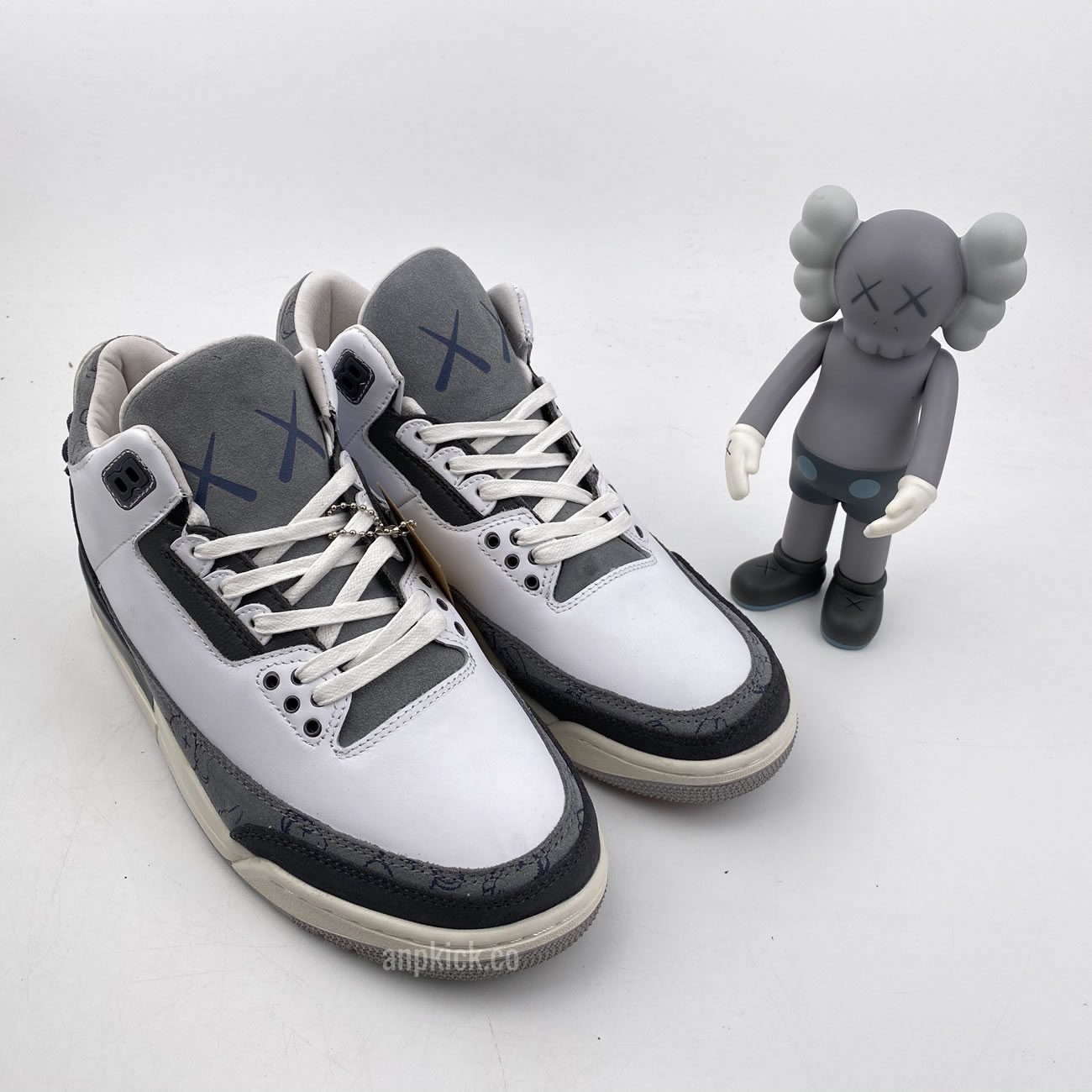 Kaws Air Jordan 3 Fresh Water White Light Grey New Release For Sale (2) - newkick.vip