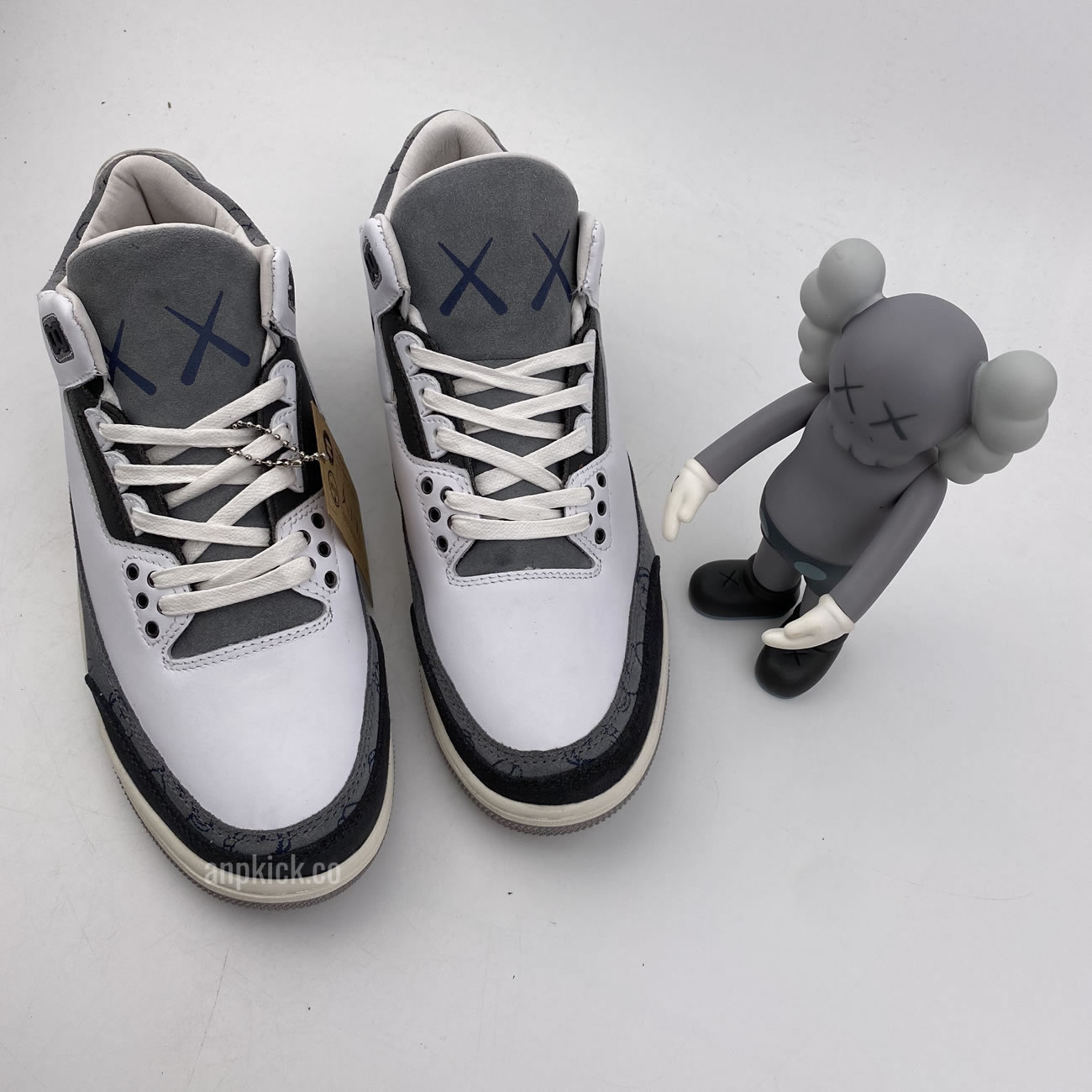 Kaws Air Jordan 3 Fresh Water White Light Grey New Release For Sale (3) - newkick.vip