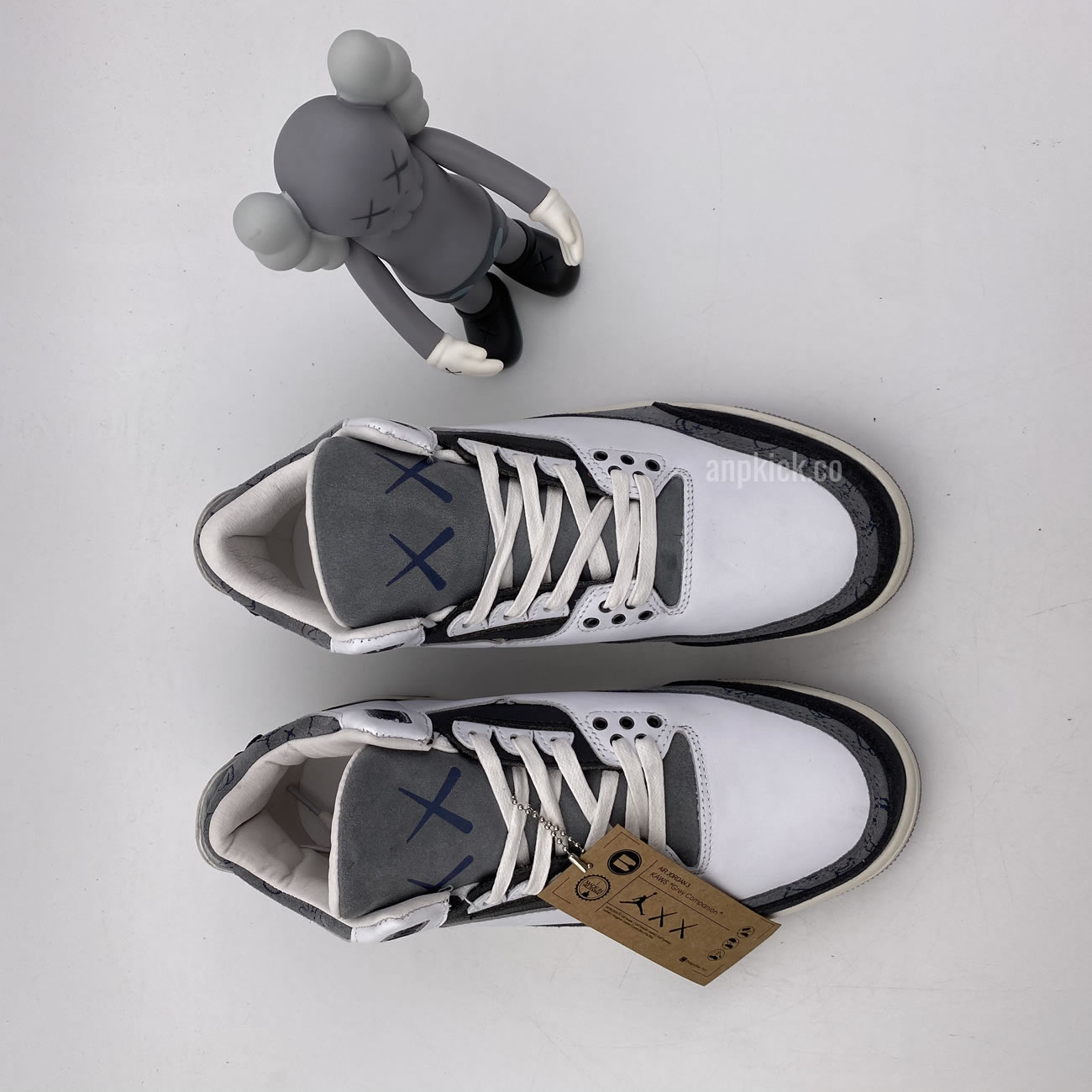 Kaws Air Jordan 3 Fresh Water White Light Grey New Release For Sale (9) - newkick.vip