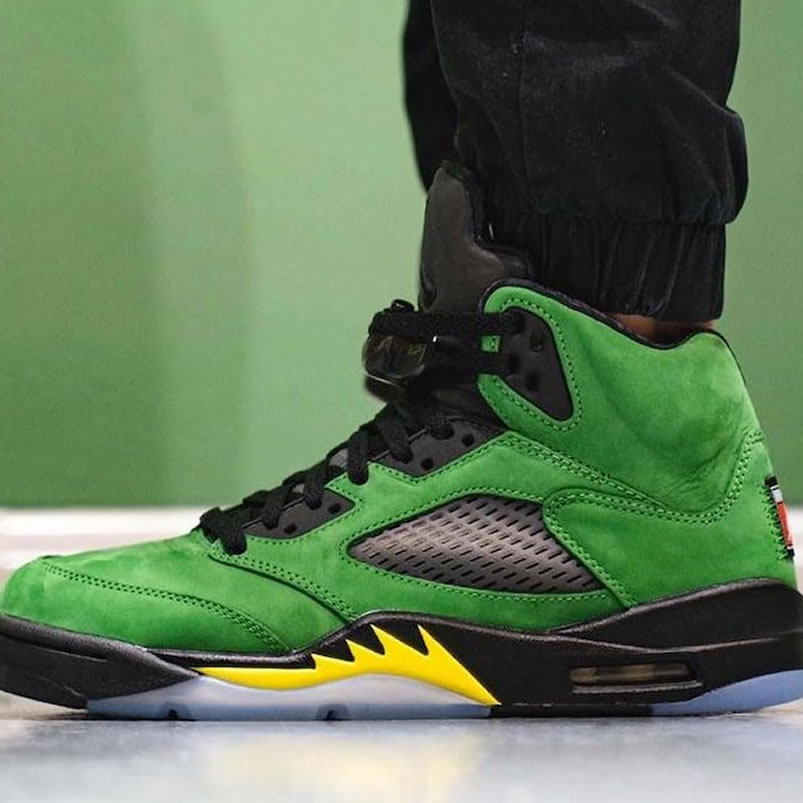 Air Jordan 5 Oregon Ducks Elevate 2020 On Feet Ck6631 307 (5) - newkick.vip