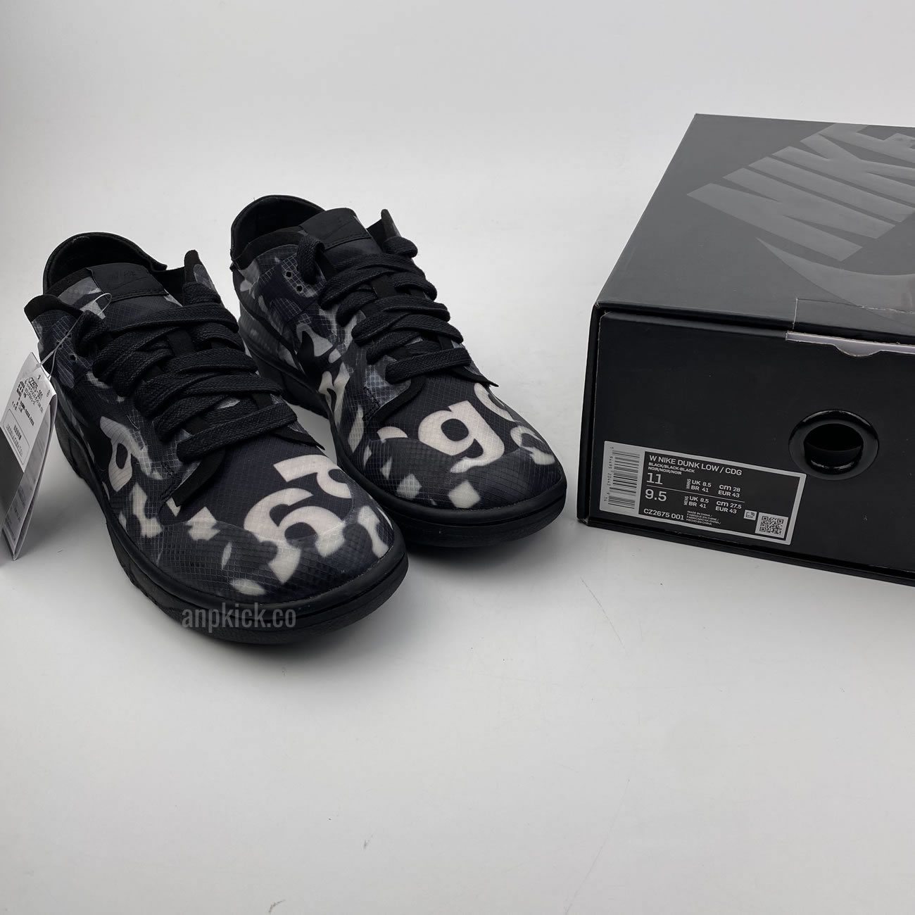 Comme Des Garcons Cdg Nike Dunk Low Black Cz2675 001 (12) - newkick.vip