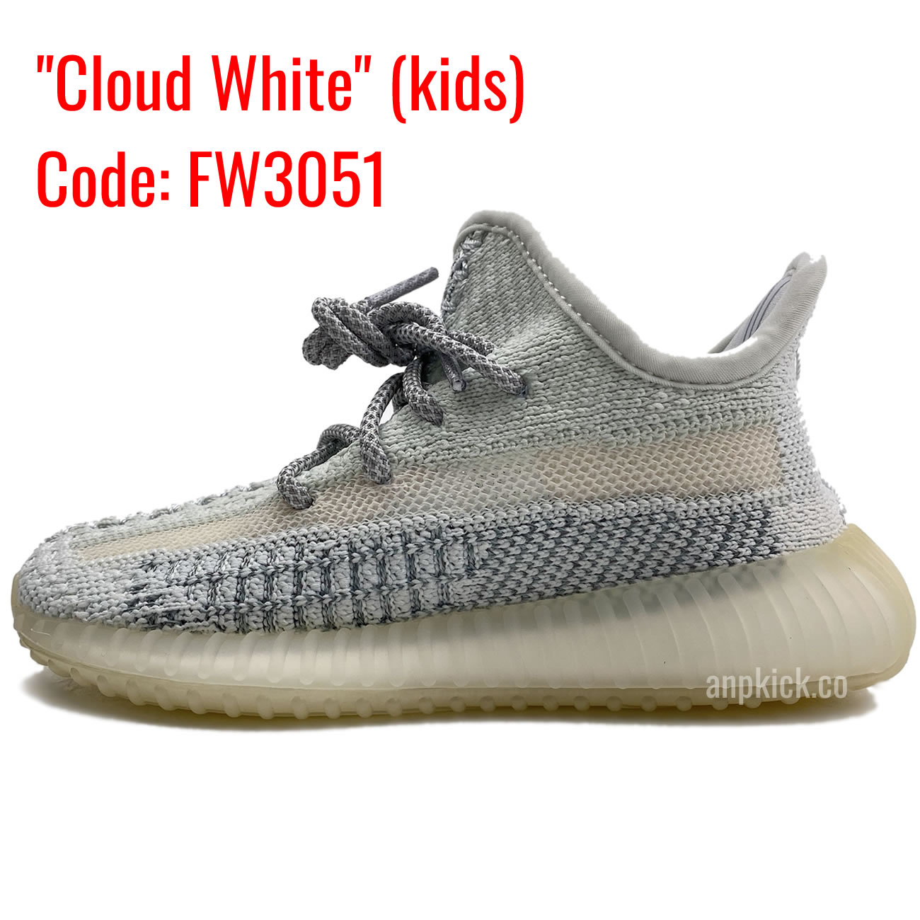 Kids Cloud White Fw3051 - newkick.vip