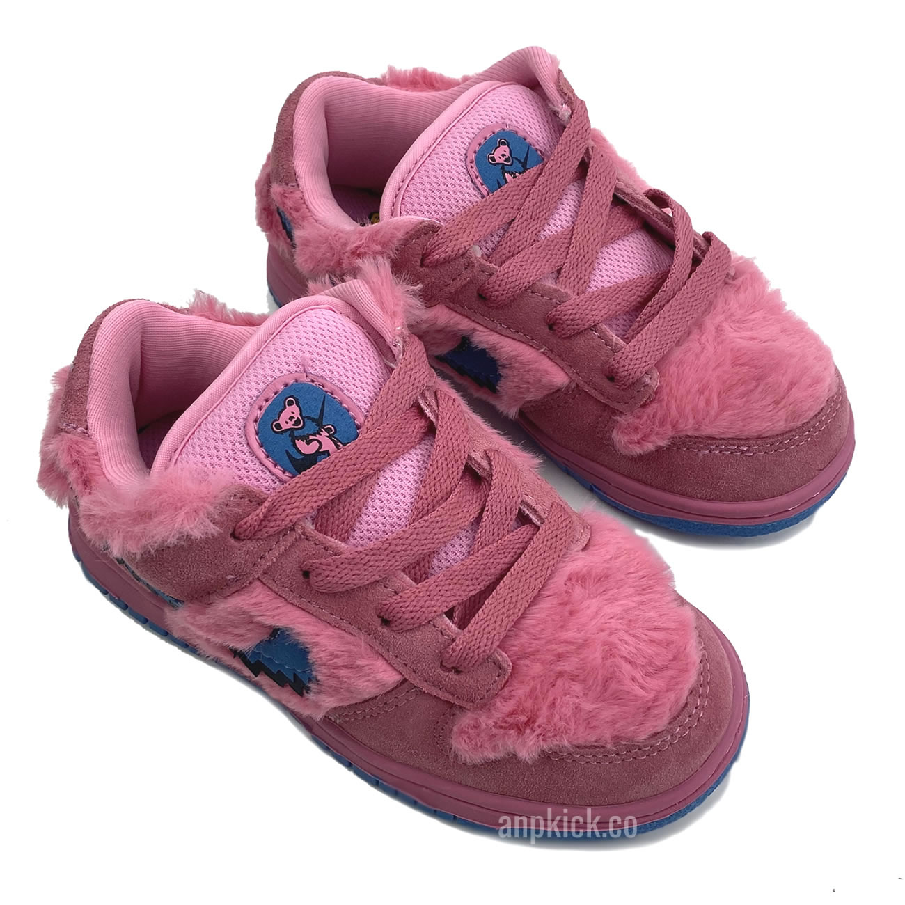 Kids Childrens Grateful Dead Bears Nike Sb Dunk Low Pink Bear Cu1727 102 (2) - newkick.vip