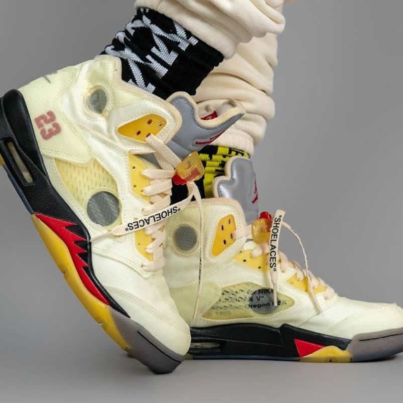 Off White Air Jordan 5 Sail New Release Date On Feet Dh8565 100 (3) - newkick.vip