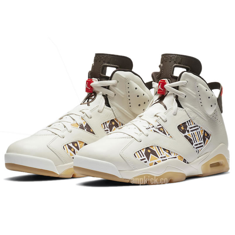 Air Jordan 6 Retro Quai 54 2020 Sail Baroque Brown Cz4152 100 (3) - newkick.vip