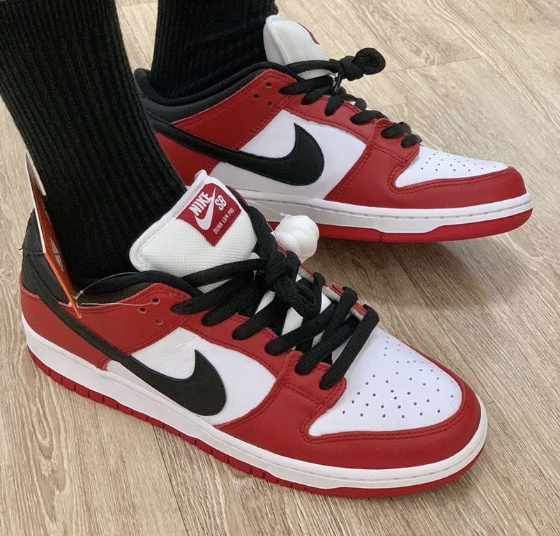 Nike Sb Dunk Low Pro Chicago Varsity Red Release Date On Feet Bq6817 600 (1) - newkick.vip