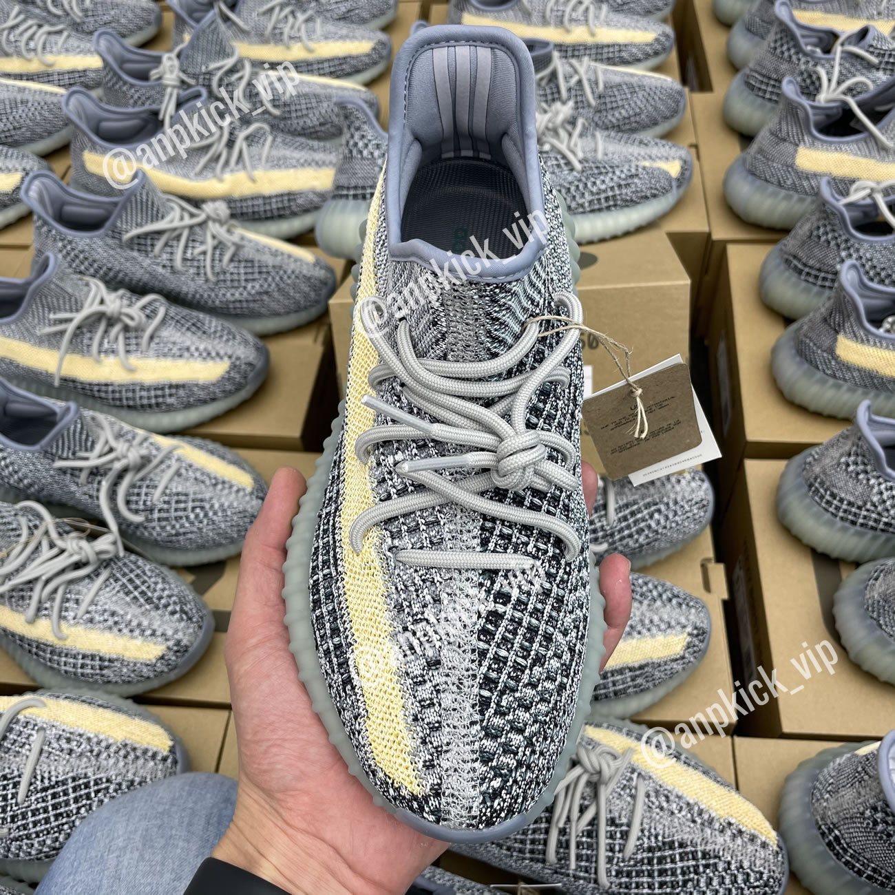 Adidas Anpkick Yeezy Boost 350 V2 Ash Blue Gy7657 (2) - newkick.vip