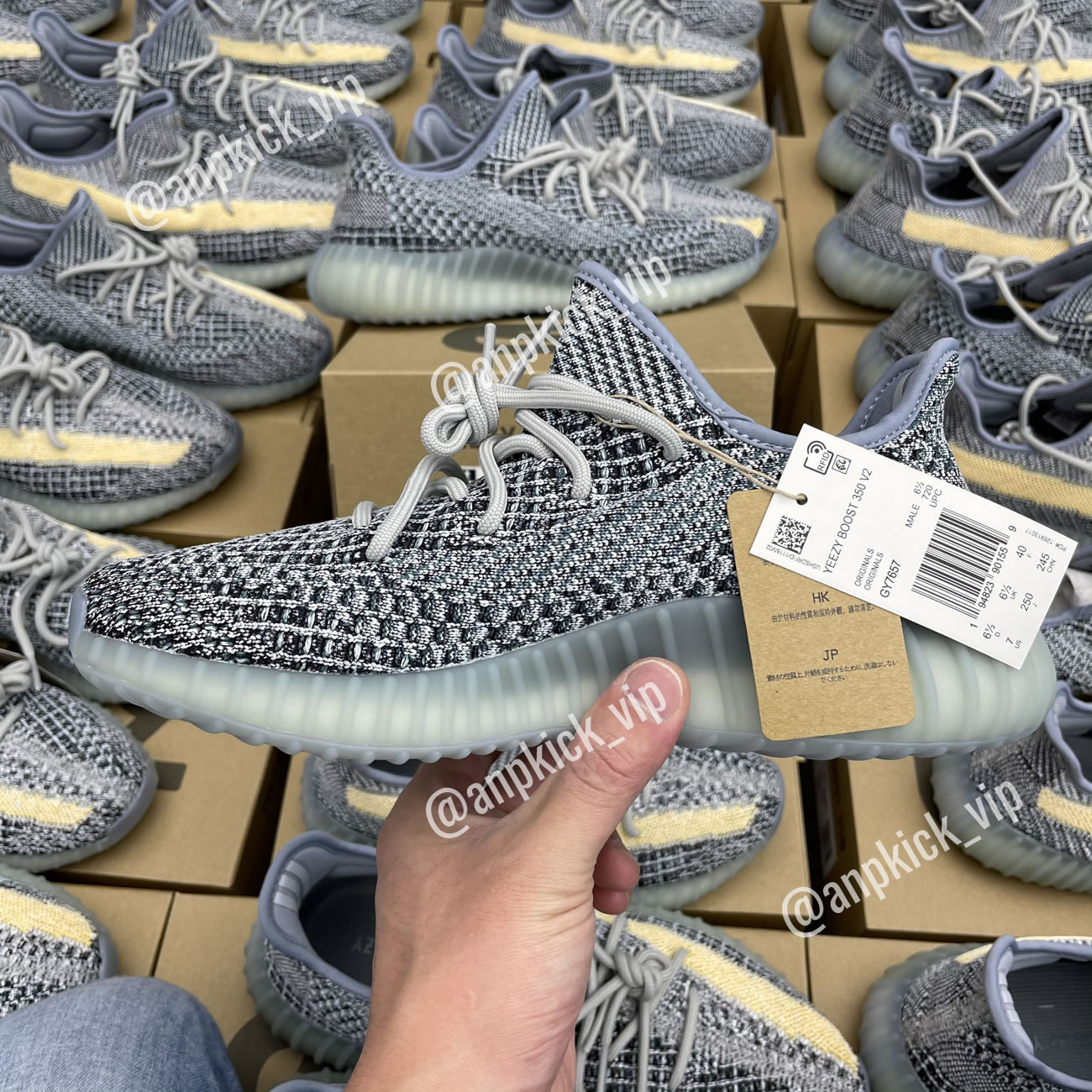 Adidas Anpkick Yeezy Boost 350 V2 Ash Blue Gy7657 (5) - newkick.vip