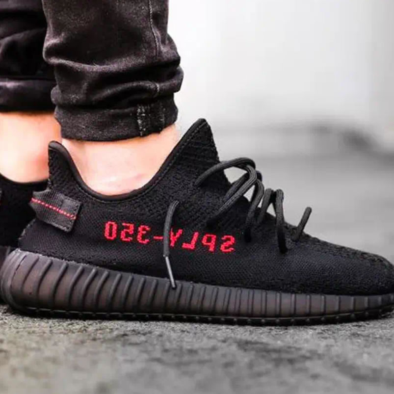 Yeezy Boost 350 V2 Bred Black Red 2020 On Feet Cp9652 (3) - newkick.vip