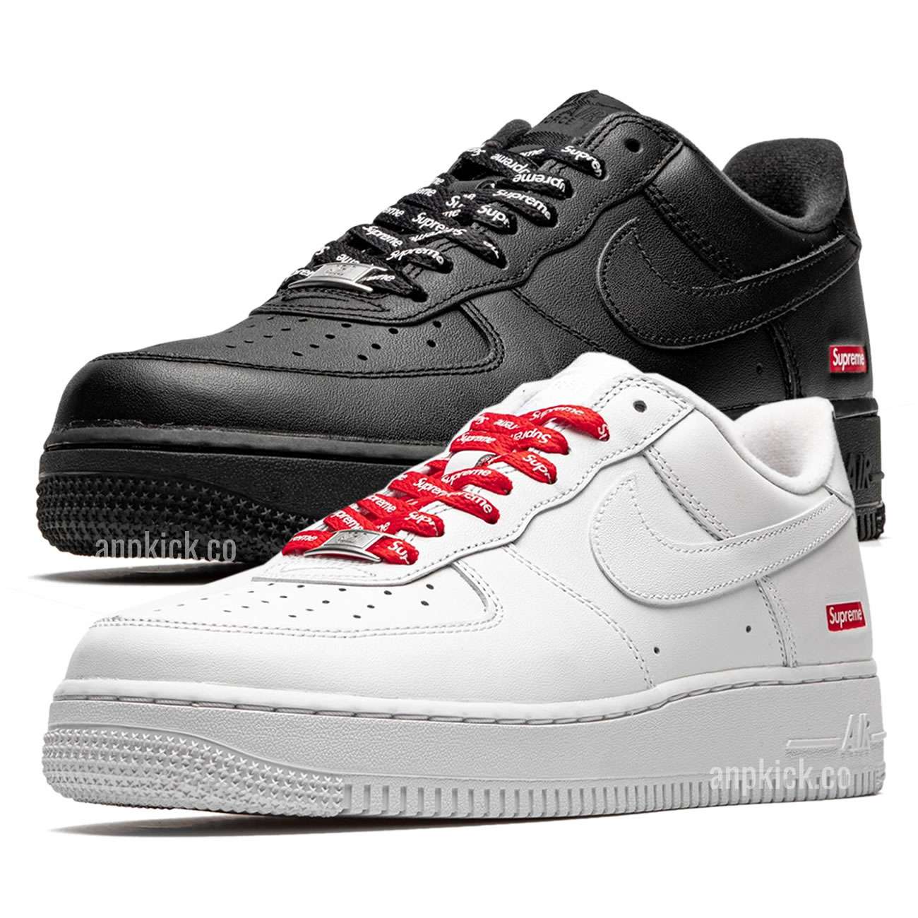 Air Force 1 Low Supreme White Cu9225 100 Black Cu9225 001 - newkick.vip