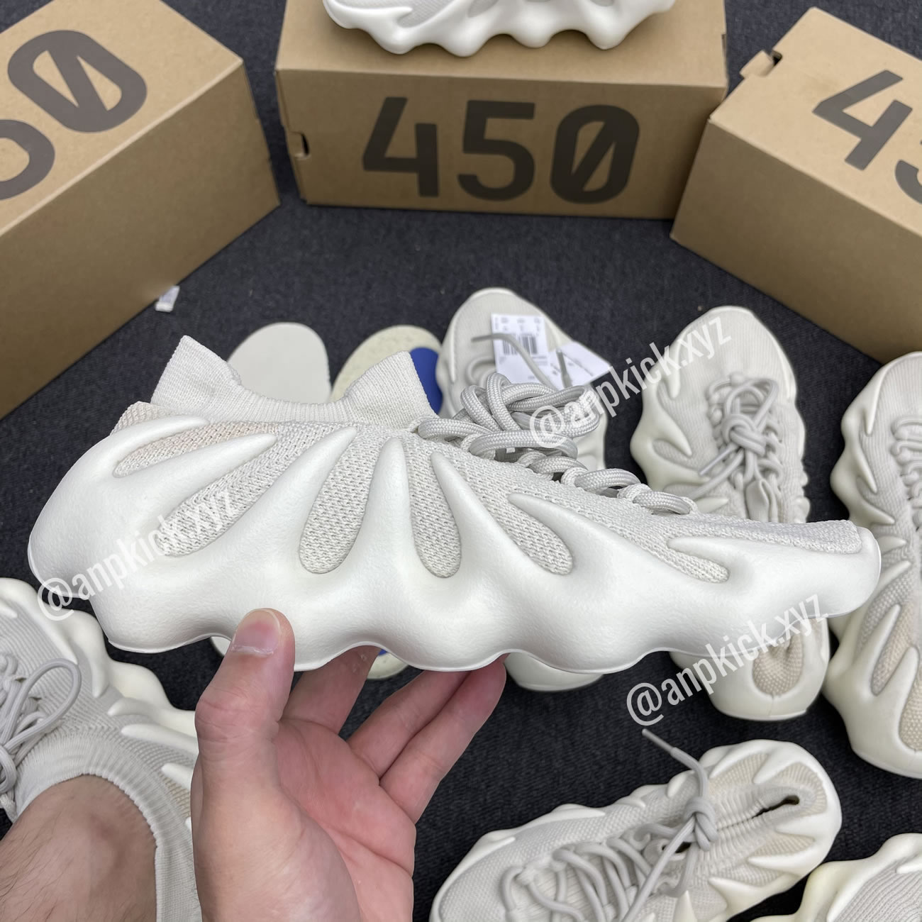 Adidas Yeezy 450 Cloud White Anpkick H68038 (4) - newkick.vip