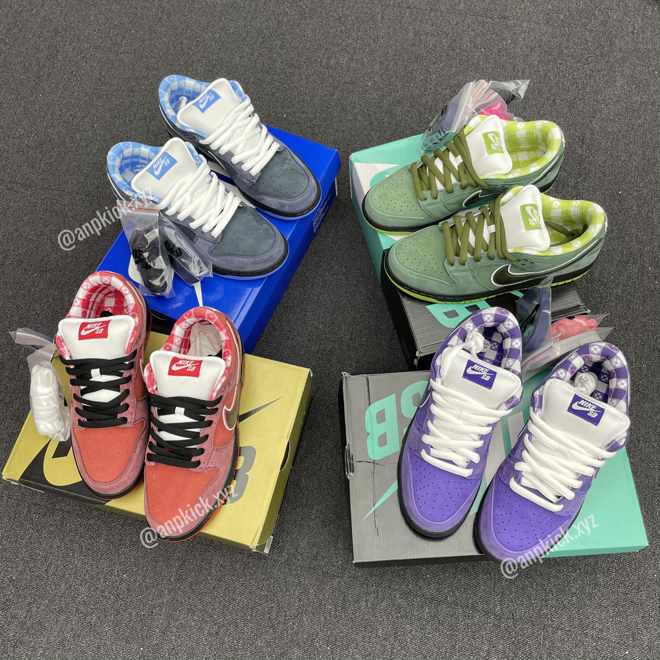 Anpkick Nike Sb Dunk Low Concepts Blue Green Purple Red Lobster 4 Colors (2) - newkick.vip