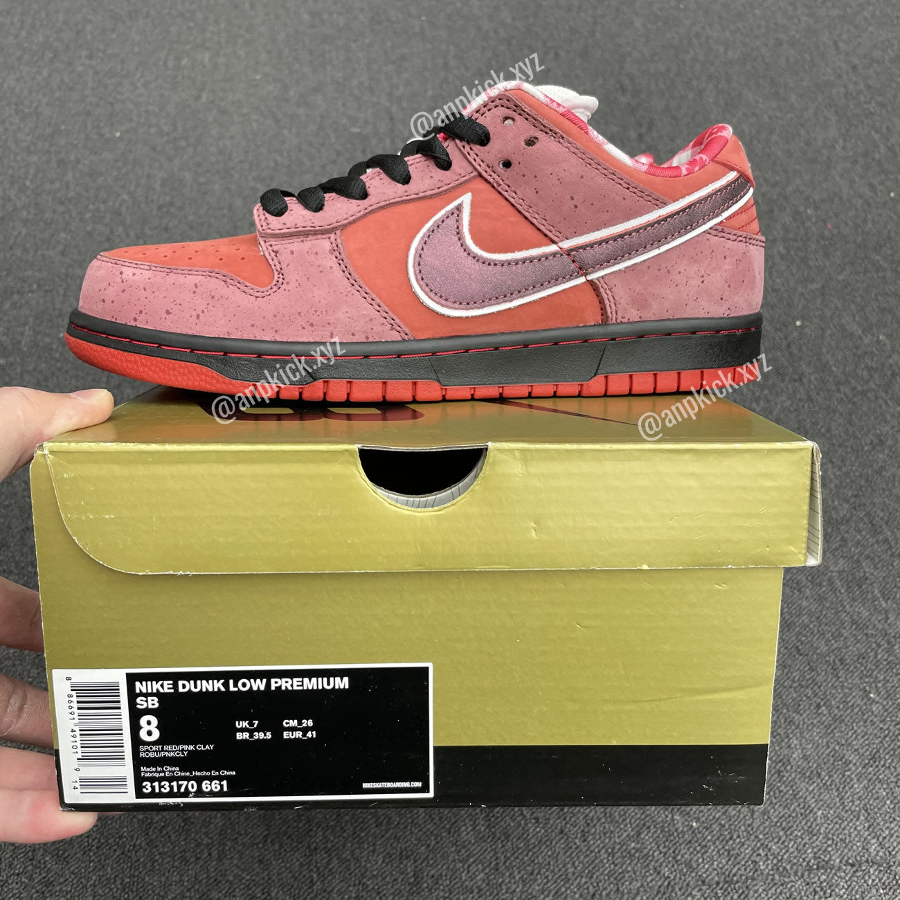 Anpkick Nike Sb Dunk Low Concepts Red Lobster 313170 661 (7) - newkick.vip