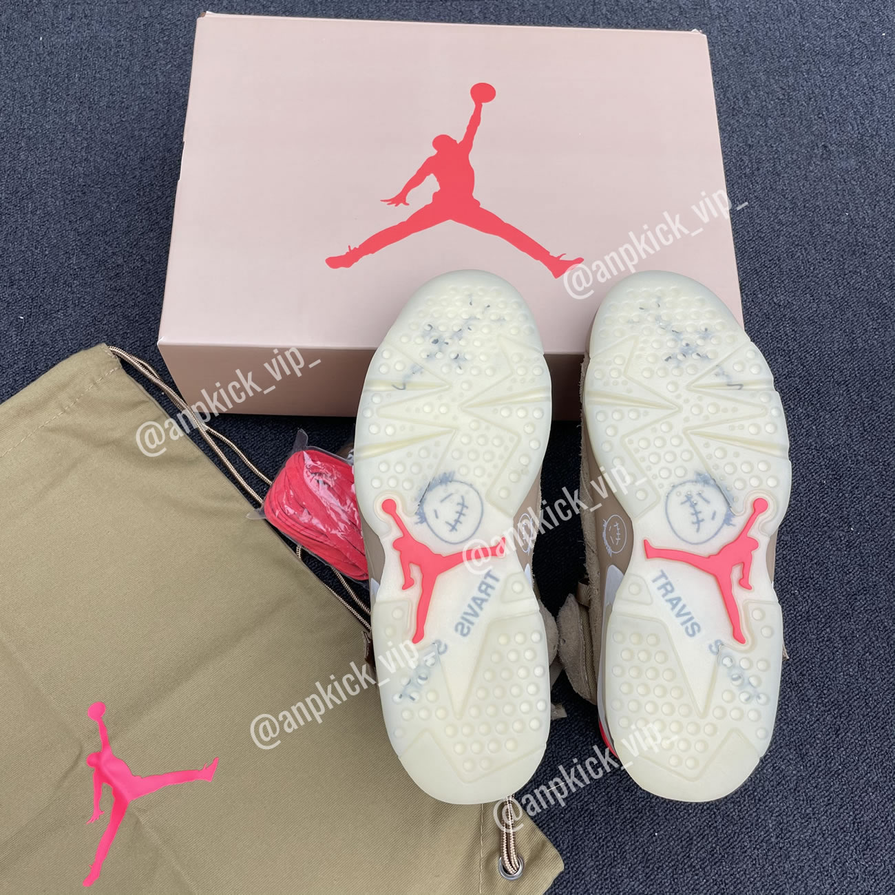 Anpkick Travis Scott Air Jordan 6 Retro British Khaki Dh0690 200 (10) - newkick.vip