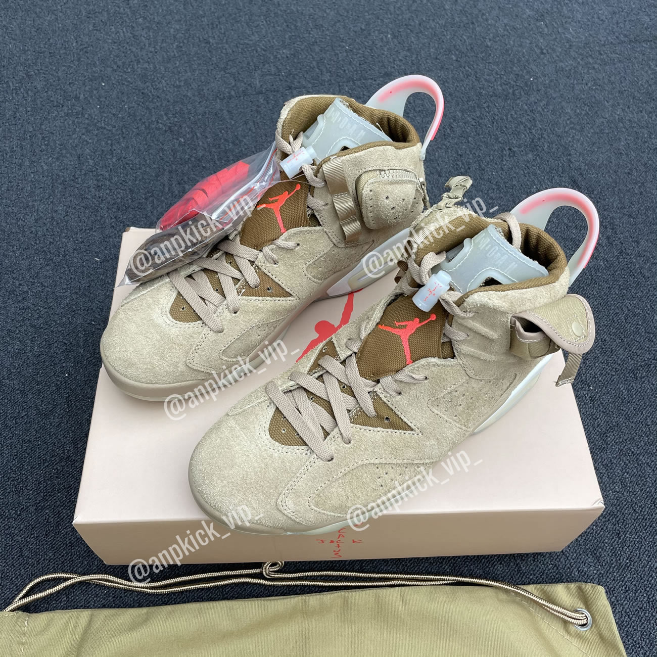 Anpkick Travis Scott Air Jordan 6 Retro British Khaki Dh0690 200 (11) - newkick.vip