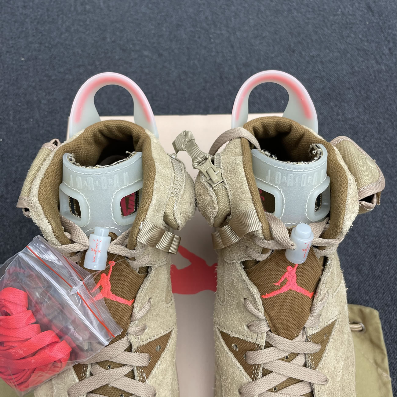 Anpkick Travis Scott Air Jordan 6 Retro British Khaki Dh0690 200 (14) - newkick.vip