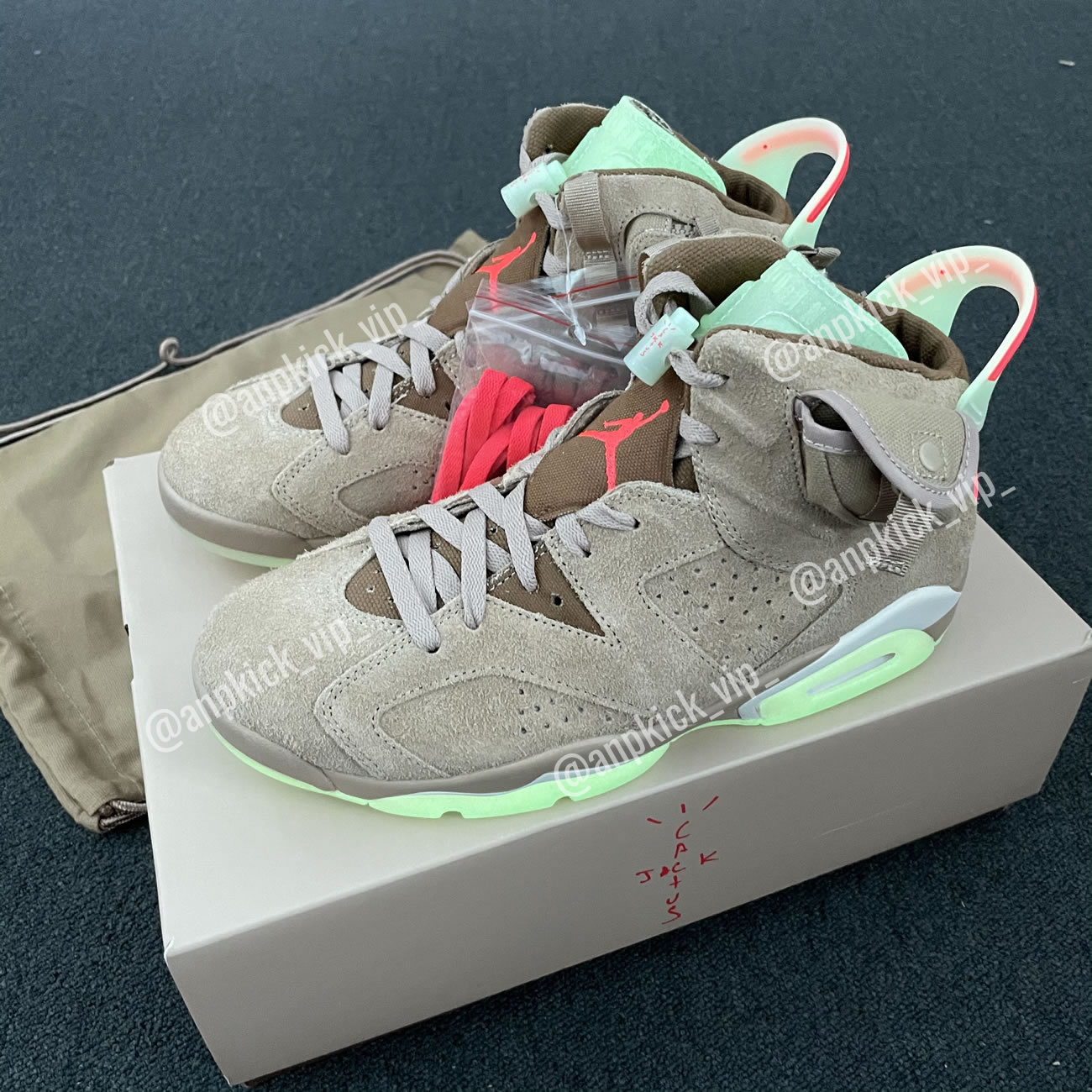 Anpkick Travis Scott Air Jordan 6 Retro British Khaki Dh0690 200 (16) - newkick.vip