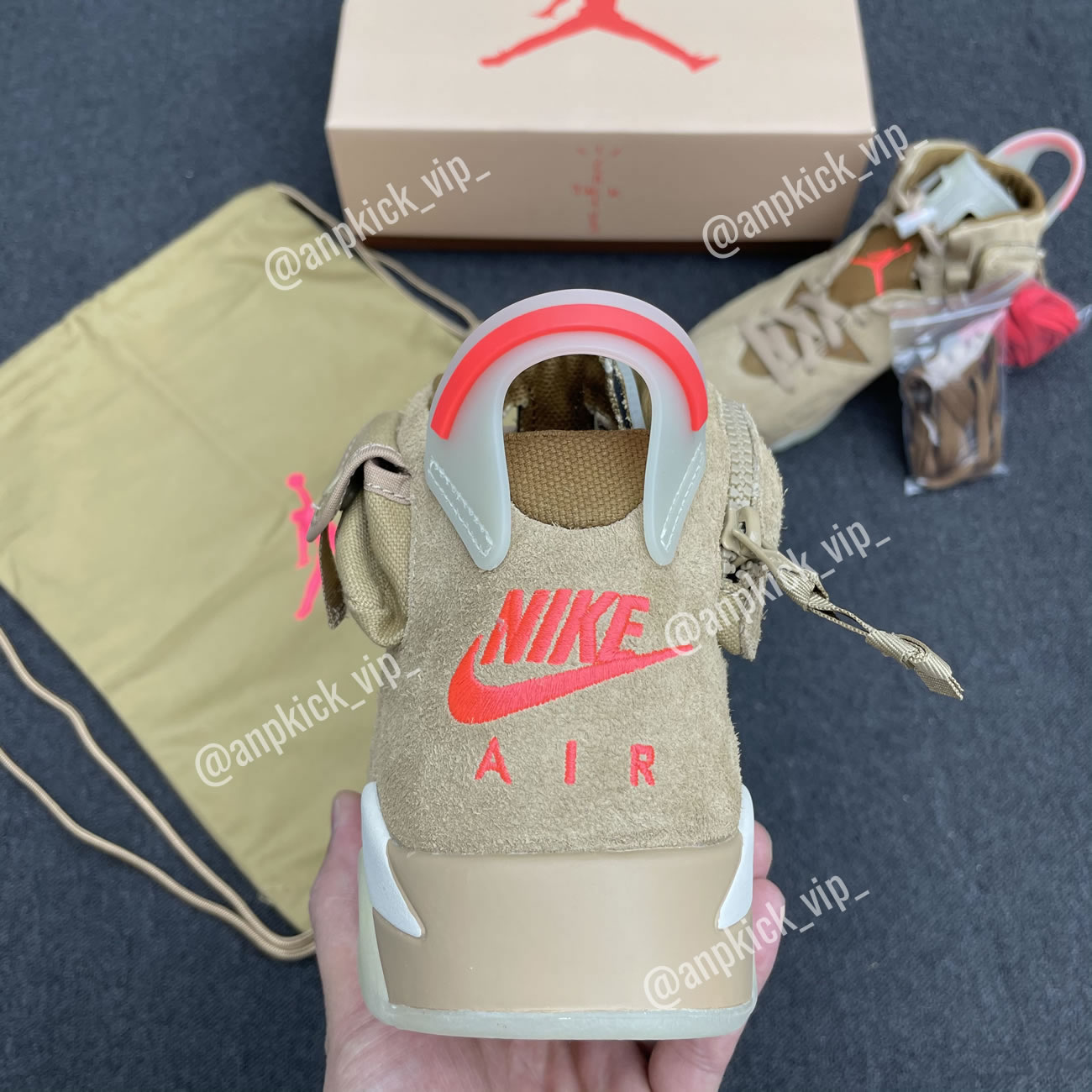 Anpkick Travis Scott Air Jordan 6 Retro British Khaki Dh0690 200 (2) - newkick.vip