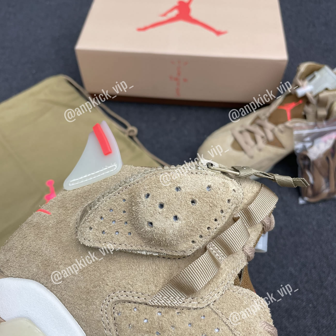 Anpkick Travis Scott Air Jordan 6 Retro British Khaki Dh0690 200 (8) - newkick.vip