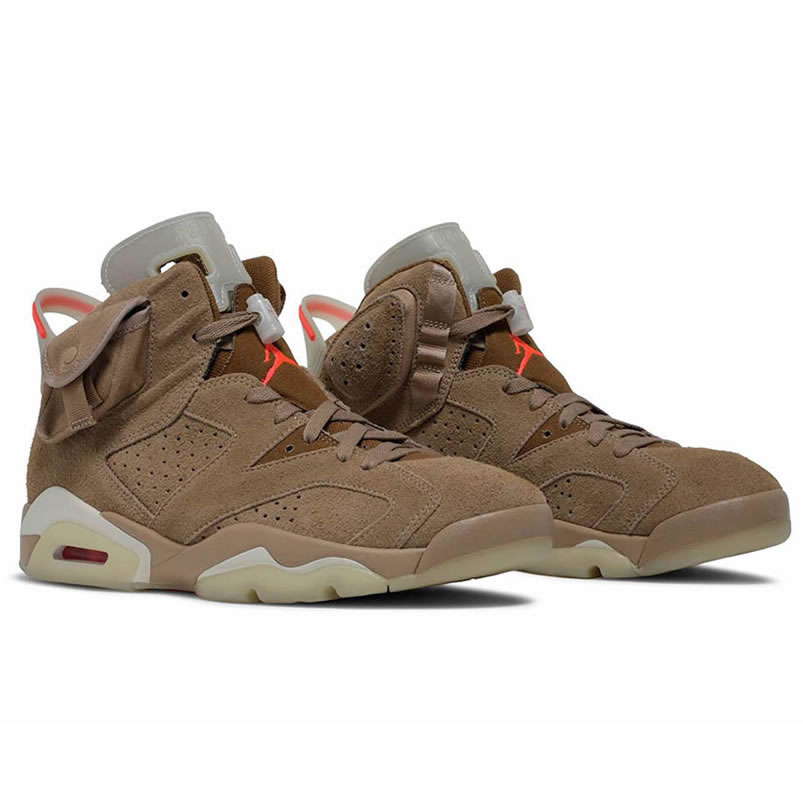 Travis Scott Air Jordan 6 Retro British Khaki Dh0690 200 (3) - newkick.vip