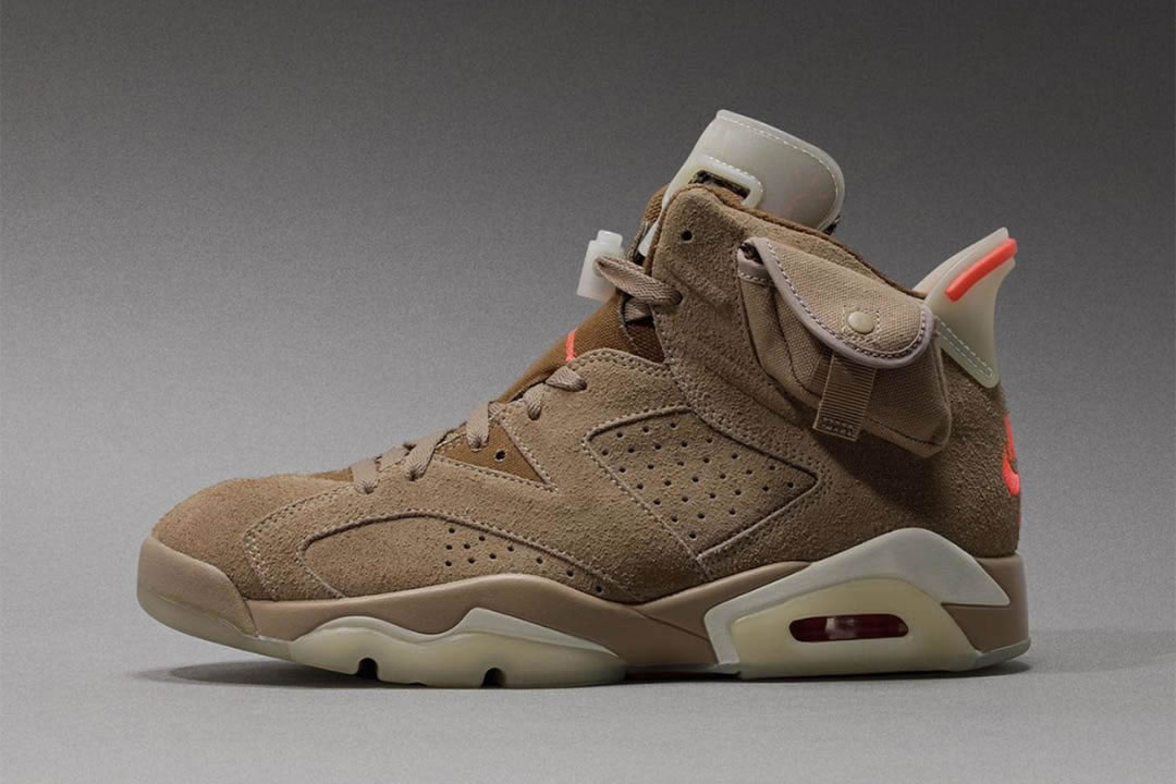 Travis Scott Air Jordan 6 Retro British Khaki Dh0690 200 (6) - newkick.vip