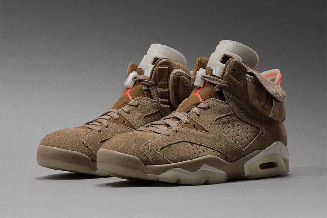 Travis Scott Air Jordan 6 Retro British Khaki Dh0690 200 (7) - newkick.vip