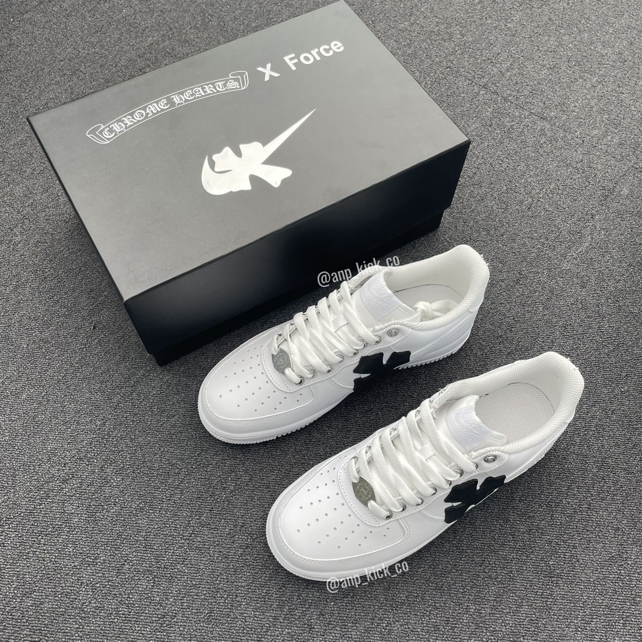 Anpkick New Box Nike Air Force One Af1 Chrome Hearts Custom Diy 315122 111 (1) - newkick.vip