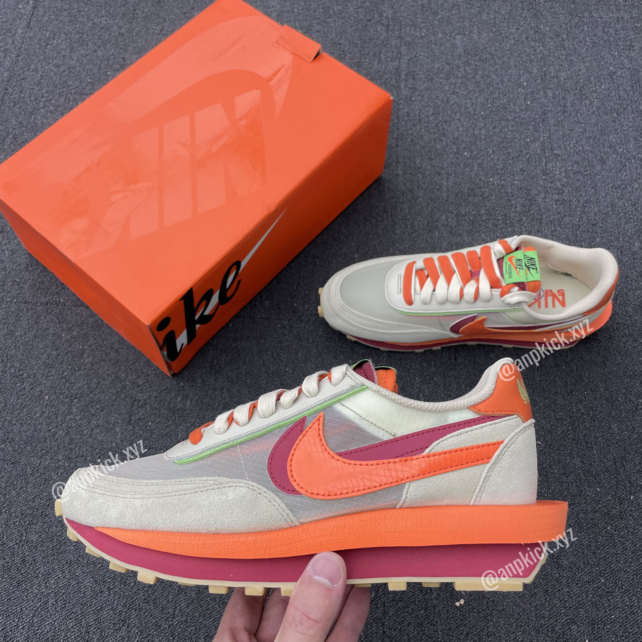 Clot Sacai Nike Ldwaffle Net Orange Blaze Shoes Dh1347 100 (3) - newkick.vip