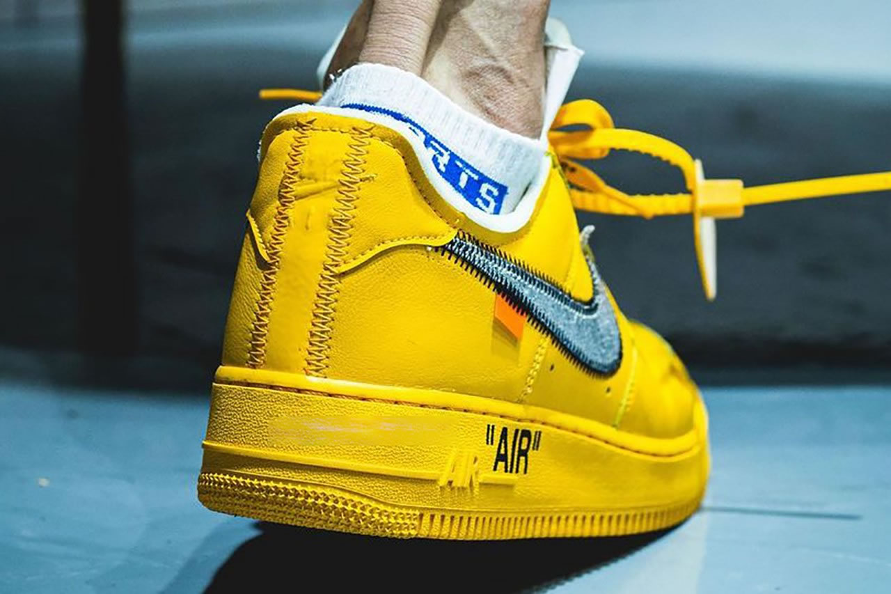 Off White Nike Air Force 1 University Gold On Feet Dd1876 700 (3) - newkick.vip