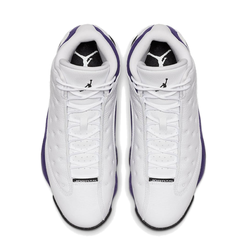 Air Jordan 13 Lakers White Black Court Purple University Gold 414571 105 (4) - newkick.vip