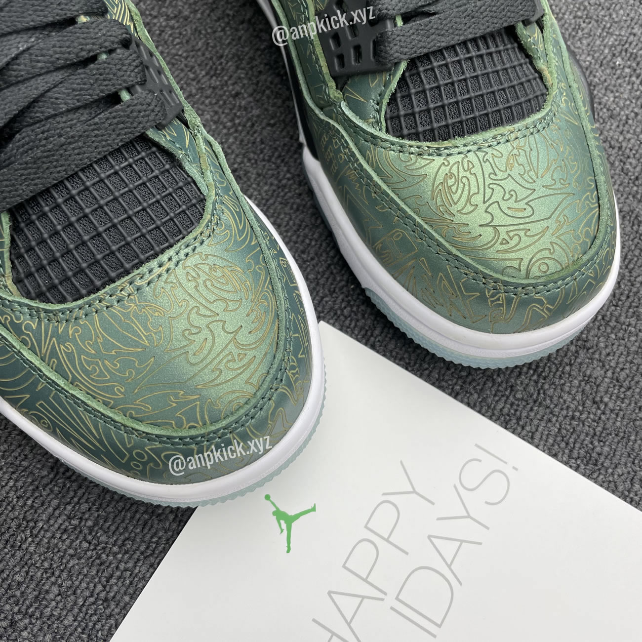 Jalen Ramsey Air Jordan 4 Retro Laser Green Happy Holidays Cw0897 101 (12) - newkick.vip