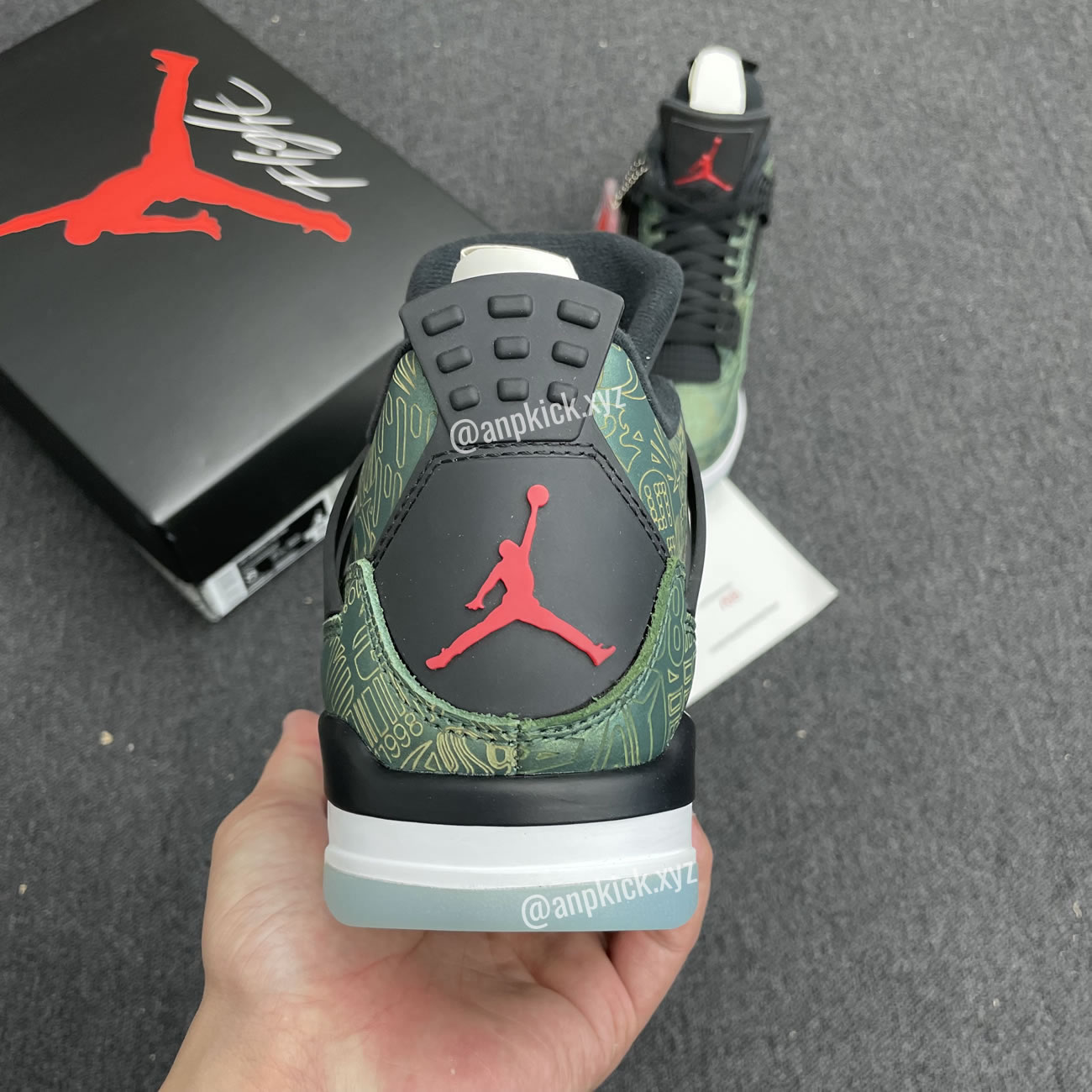 Jalen Ramsey Air Jordan 4 Retro Laser Green Happy Holidays Cw0897 101 (4) - newkick.vip